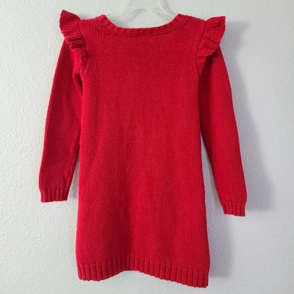 Carter’s Toddler Girls Red Cable Knit Sweater Dress Size 4T - Picture 3 of 10